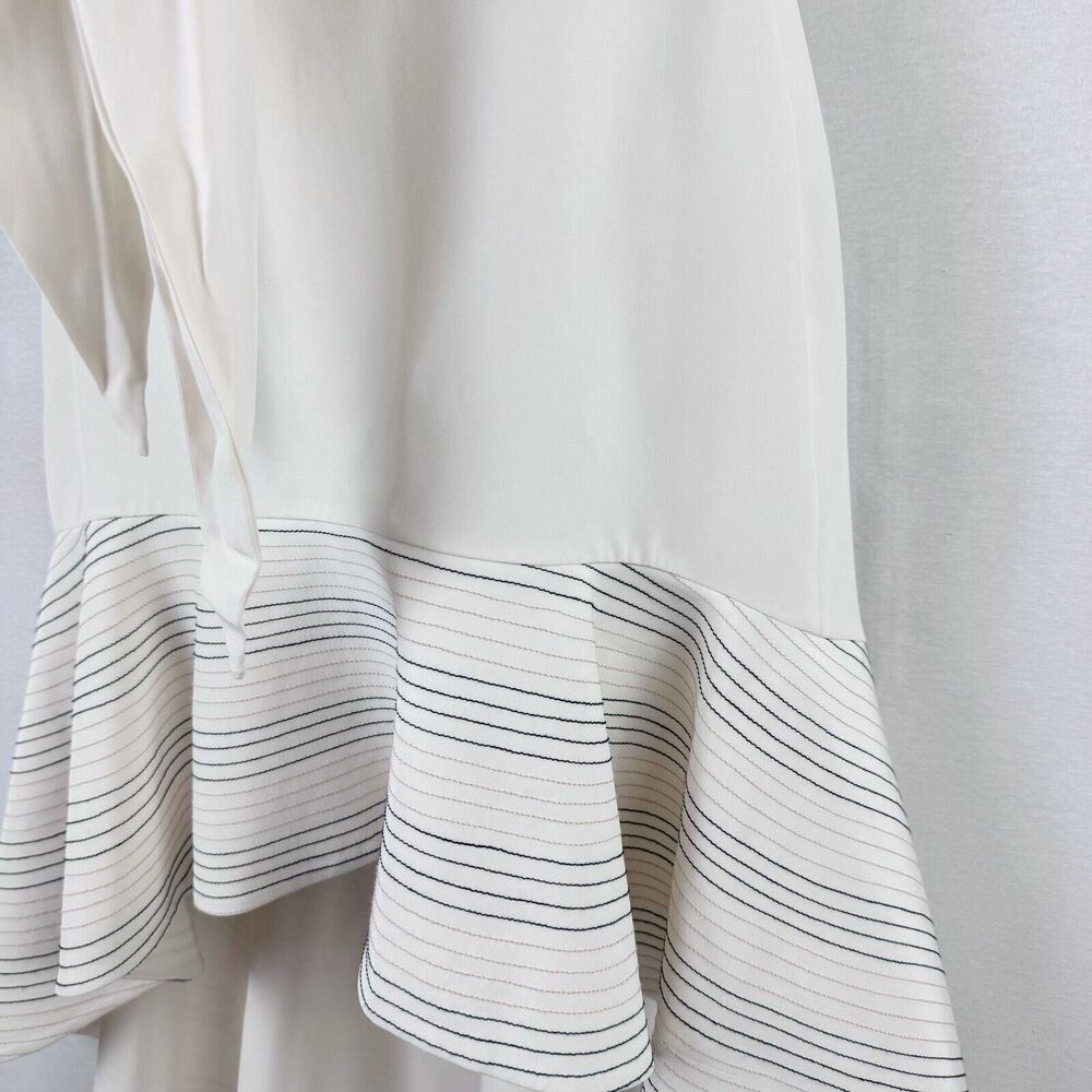 Alexis Zuki White Off Shoulder Puff Sleeve High Low Midi Dress Small - Picture 4 of 8